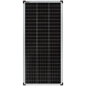 Enjoy solar® Panneau solaire monocristallin 24 V idéal pour le jardin, la caravane, etc, Mono 100W, 24V