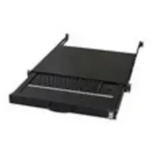 aixcase AIX-19K1UKDETB-B Tiroir de clavier 19" 1U avec clavier DE + Trackball, USB pas cher