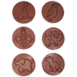 EDUPLAY 220052 Lot de 6 tampons Motif Animaux du Zoo MulticoloreVendu parbol