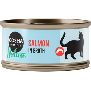 6x70g Cosma Nature saumon - Pâtée pour chat pas cher