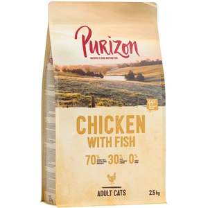 2,5kg Adult Purizon sans céréales poulet, poisson pour chat pas cher