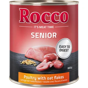 6x800g Rocco Senior volaille, flocons d'avoine - Pâtée pour chien pas cher