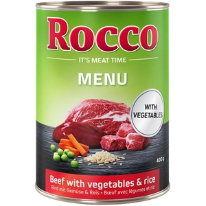 6x400g Rocco Menu boeuf, légumes, riz - Pâtée pour chienVendu parzooplus-be