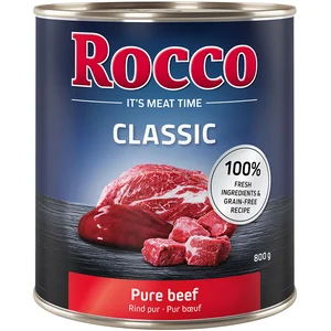 6x800g Rocco Classic pur boeuf - Pâtée pour chien pas cher