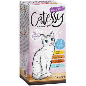 Lot mixte Barquettes Catessy 8 x 100 g pour chat Lot mixte I - pâtés pas cher