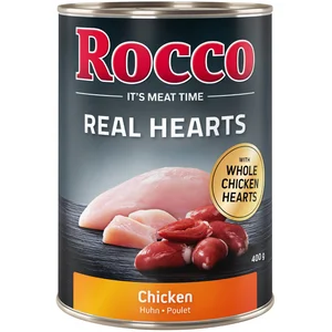 6x400g Rocco Real Hearts poulet - Pâtée pour chien pas cher