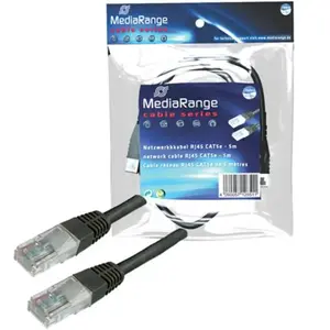 MediaRange - Cable réseau RJ45 CAT5e de 1,5 mètres - Noir pas cher