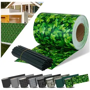 KESSER® Pvc-inkijkbeschermingsstrips, inkijkbescherming, rol, dubbele staafmatten, omheining, ondoorzichtig, 70 m x 19 cm, 60 bevestigingsclips, weerbestendig, windscherm, hekfolie, inkijkbescherming pas cher