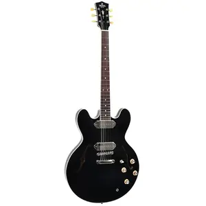 Sigma Guitars HBA-102P-BK Semi-Hollow P90 zwarte semi-akoestische gitaar met softcase pas cher