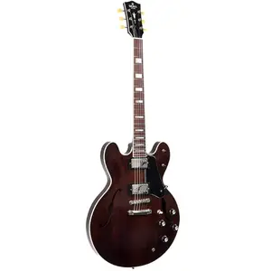 Sigma Guitars HBW-102H-DS Semi-Hollow Humbucker walnut semi-akoestische gitaar + case pas cher