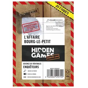 Hidden Games 1 : L'Affaire Bourg-le-Petit pas cher