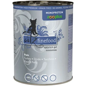 6x400g catz finefood Monoprotein dinde - Pâtée pour chat pas cher