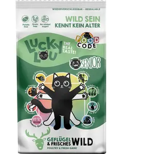 1,7kg Lucky Lou Senior volaille & gibier croquettes pour chats pas cher