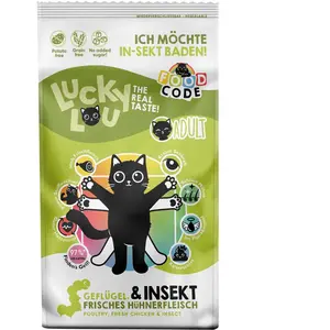 340g Adult volaille & insectes Lucky Lou croquettes pour chat pas cher