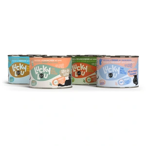 6x200g Lucky Lou Lifestage Adult Wild-Mix nourriture pour chat humide pas cher