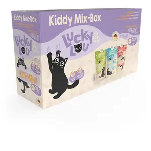 12x125g Lucky Lou Lifestage Kitten Mix nourriture pour chat humide pas cher