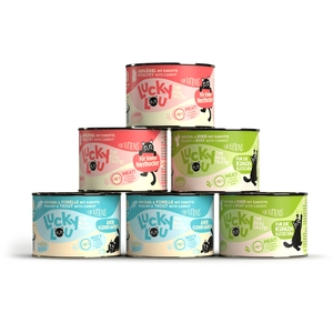 6x200g Lucky Lou Lifestage Kitten Mix I (3 sortes) nourriture pour chat humide pas cher