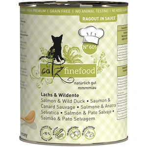 catz finefood Ragoût 6 x 380 g pour chat - No.605 saumon, canard sauvage pas cher