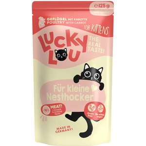 16x 125g Lucky Lou Lifestage Kitten nourriture pour chat humide pas cher
