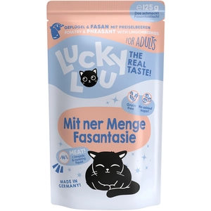 16x 125g Lucky Lou adulte volaille & faisan nourriture pour chat humide pas cher