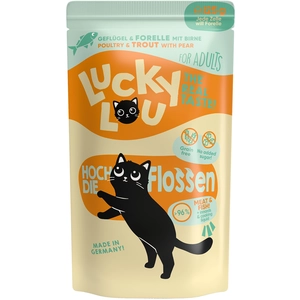 16x 125g Lucky Lou adulte volaille & truite nourriture pour chat humideVendu parzooplus-be