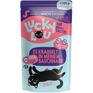 Lucky Lou adulte 16 x 125 g - Volaille & insectes pas cher