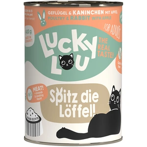 6x 400g Lucky Lou Lifestage Adult volaille & lapin nourriture pour chat humide pas cher