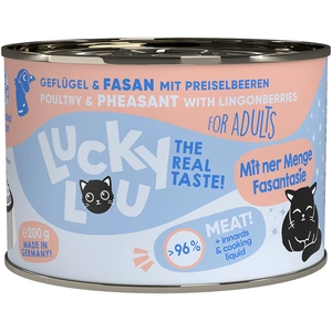 6x200g Lucky Lou Lifestage Adult volaille & faisan nourriture pour chat humide pas cher