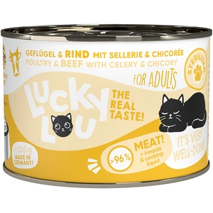 6x200g Lucky Lou Lifestage sterilised volaille & boeuf nourriture pour chat humide pas cher