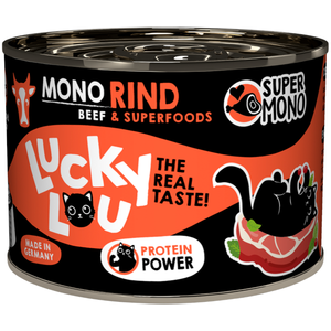 200g SuperMono boeuf Lucky Lou nourriture humide pour chats pas cher