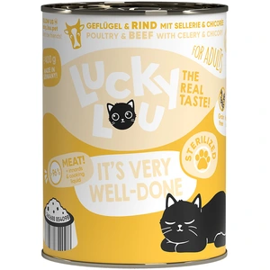 6x 400g Lucky Lou sterilised volaille et boeuf nourriture pour chat humide pas cher