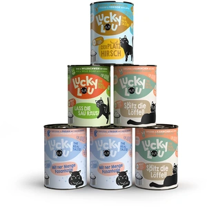6x 400g de nourriture pour chat Lucky Lou Adult Wild-Mix humide pas cher