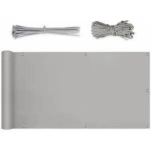Sekey Brise-Vue pour balcon PES 90 x 300cm Gris clair pas cher