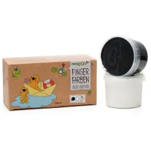 Neogrün Coffret Nori 2 pots noir + blanc peinture aux doigts naturelle... pas cher