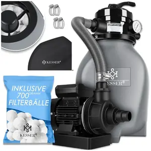 KESSER® Zandfilter Zandfilterinstallatie + 700g Filterballen als verva...