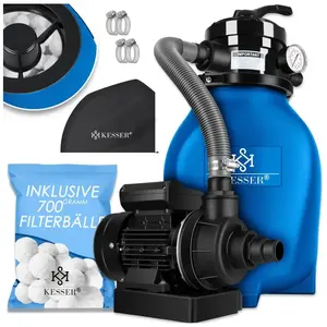 Système de filtration à sable pour piscine - KESSER - 700 g boules fil... pas cher
