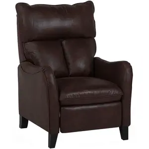 BELIANI Fauteuil inclinable en tissu marron ROYSTON pas cher