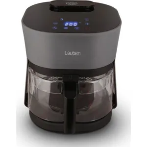 Lauben Airfryer - Glass&Steam® Airfryer - Heteluchtfriteuse - 360° Zicht - 4,5 L - 1300W - Zwart/Grijs