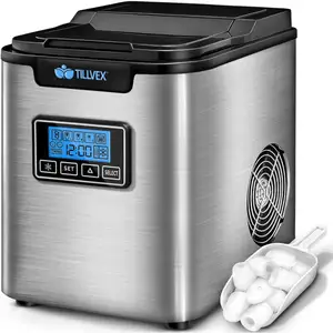 Tillvex ijsblokjesmachine RVS zilver 12 kg - 24 uur | IJsblokjesmaker ... pas cher