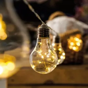 Comparateur de prix : ESOTEC Guirlande solaire 10 ampoules à filament de 10 leds blanc chaud