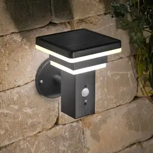 esotec Lampe solaire pour l'extérieur LUCCA PIR 3 modes de fonctionnem... pas cher