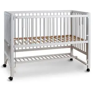TiSsi - 100751 - Lit d'appoint XXL HAJO hêtre Blanc120x60 cm pas cher