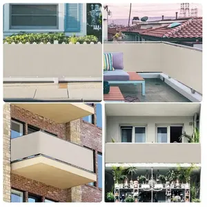 Sekey Brise-Vue pour balcon PES 90 x 500cm, Taupe pas cher
