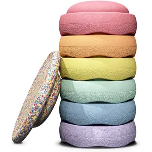Stapelstein Jeu de motricité Rainbow Set pastel (7 blocs) pas cher
