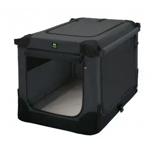 Cage de transport - MAELSON - Soft Kennel - 82x59x59cm - Vert très foncé - Intérieur pas cher