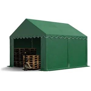 Tente de stockage TOOLPORT 3x4 m - PVC 500g/m² - Vert foncé pas cher