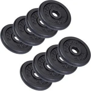 Gymstar Disques de musculation en fonte 2 20 kg 20 KG (8 x 2.5 KG) ScSports pas cher