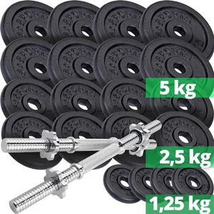 Haltères courts en fonte 70 kg Noir ScSports