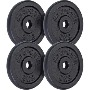 Lot de disques en fonte ScSPORTS - 4 x 5 KG (20 KG) ø30 / 31 pas cher