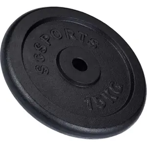 Disques de musculation 30/31 mm en fonte 15 60 kg 15 KG ScSports pas cher